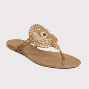 Jack Rogers 'Georgica' Jelly Flip Flop Gold Size 8